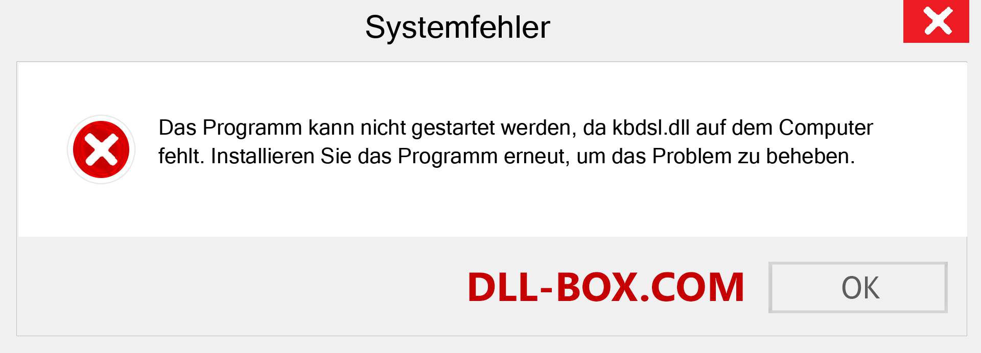 kbdsl.dll-Datei fehlt?. Download für Windows 7, 8, 10 - Fix kbdsl dll Missing Error unter Windows, Fotos, Bildern